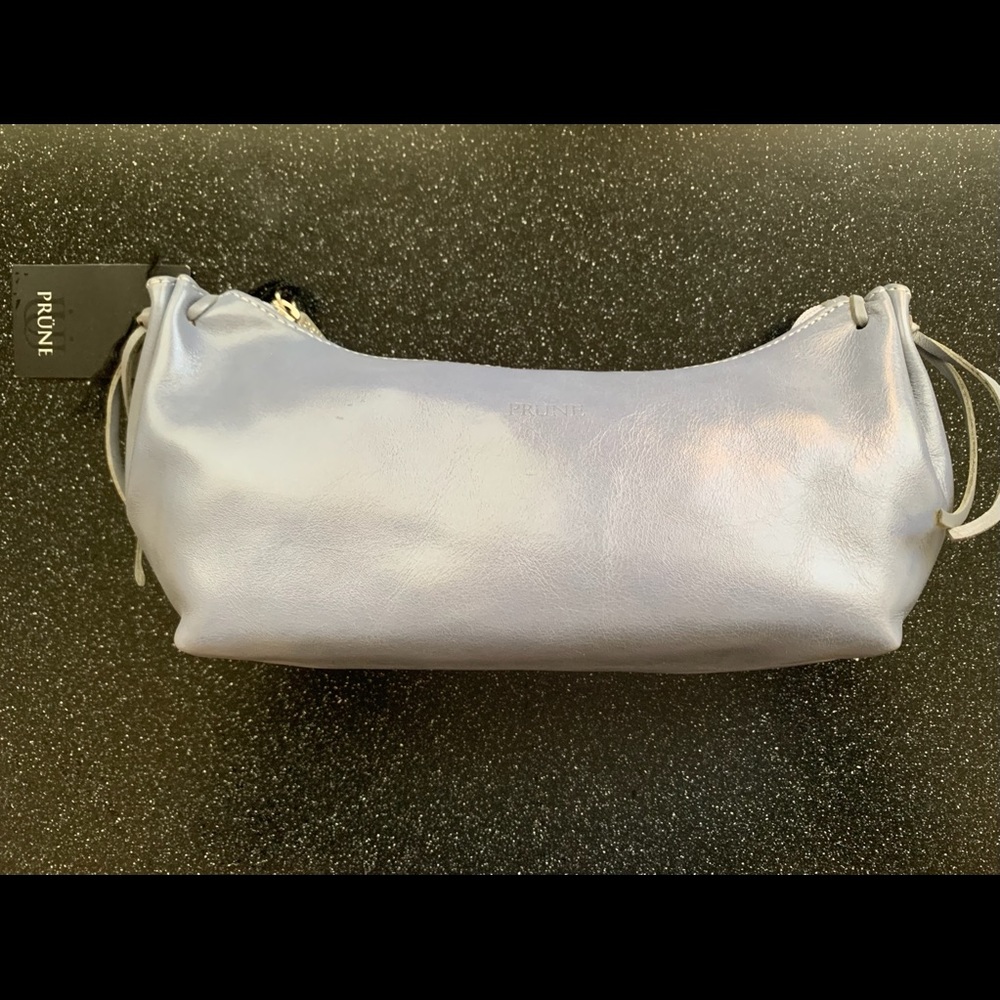 Lavender real leather cosmetics bag